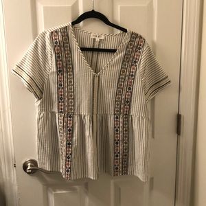 Large Embroidered Top